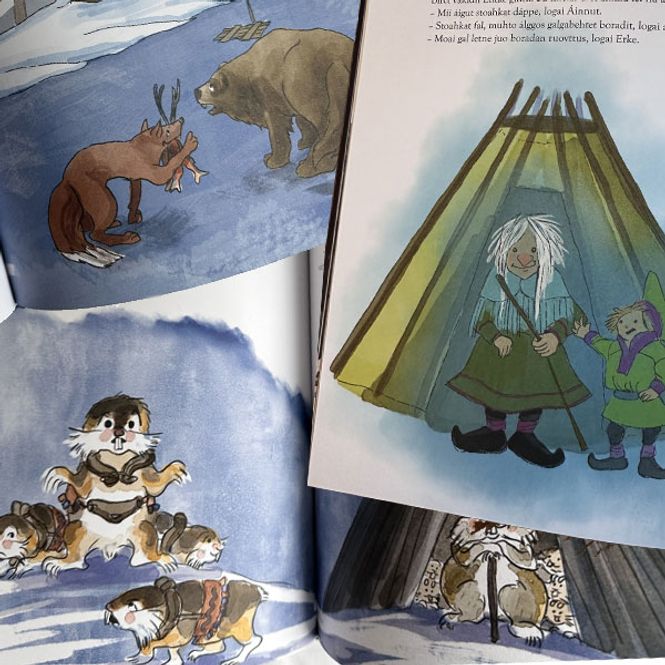 Hovedbilde Samiske eventyr - på samisk
